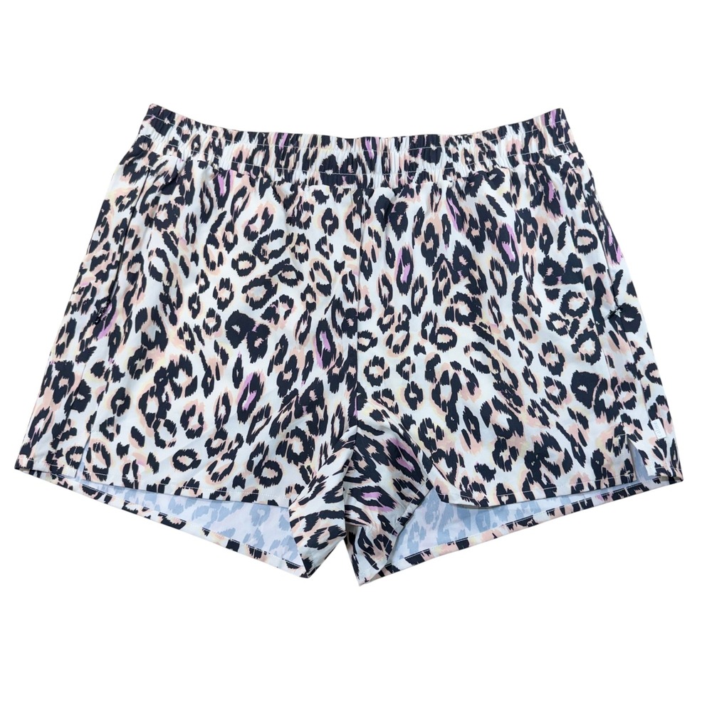 Johnny Was Calme Elements Hike Shorts Women's XL Leopard Print Active Hiking NWT